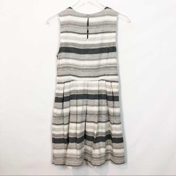 Joie Caya Cotton Dress Fit Flare Gray S - Picture 2 of 7